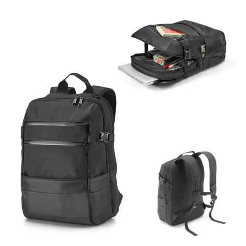 Zaino porta pc multitasca da 15.6'' in poliestere jacquard con schienale e spallacci imbottiti