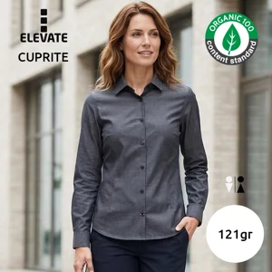 Camicia ELEVATE CUPRITE da donna a maniche lunghe in cotone biologico popeline da 121gr