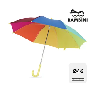 Ombrello per bambini manuale 18" con manico in legno a uncino