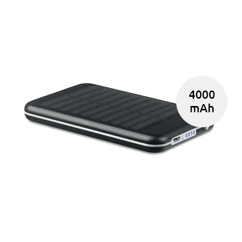 Power bank solare in alluminio piccolo da 4000mAh