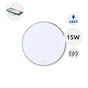 Caricatore wireless in plastica con ricarica rapida da 15W