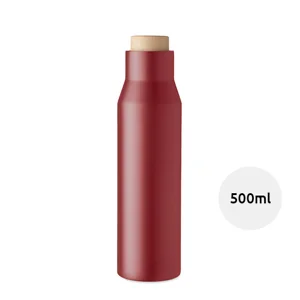 Borraccia doppia parete in acciaio inossidabile con tappo antigoccia in bambù 500ml