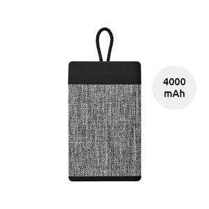 Powerbank in ABS con copertura in tessuto da 4000mAh