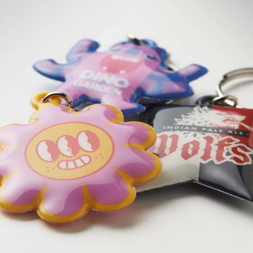 Portachiavi NFC in gomma PVC morbido con forma personalizzata