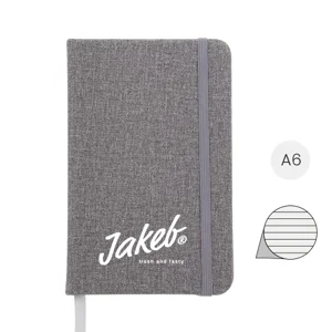 Block Notes A6 con copertina in pelle PU e 80 fogli a righe con elastico e segnapagine