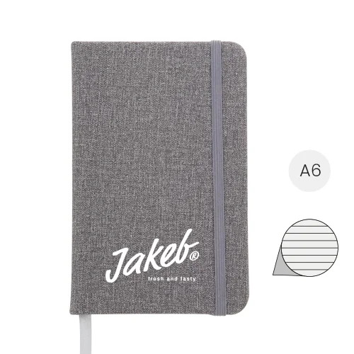 Block Notes A6 con copertina in pelle PU e 80 fogli a righe con elastico e segnapagine