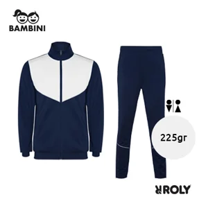 Tuta da ginnastica da bambino completa di pantalone e felpa da 225gr