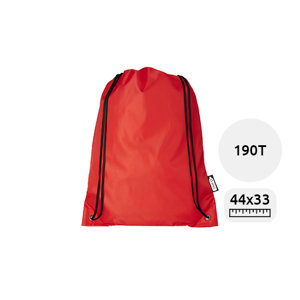 Sacca in RPET in diverse colorazione con chiusura a coulisse da 190T 44x33cm