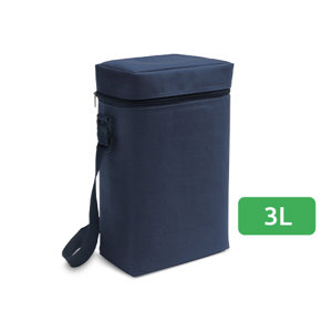 Borsa termica in poliestere per due bottiglie da 1500ml con tracolla regolabile 190x340x100mm