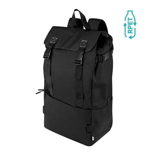 Zaino modulare in poliestere riciclato certificato GRS schienale e spallacci imbottiti 20L 30x18,5x55cm