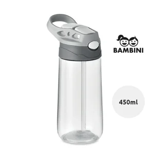 Borraccia in tritan antigoccia con beccuccio in silicone sul tappo 450ml