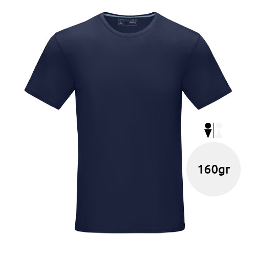 T-shirt da uomo con scollo rotondo 100% cotone organico certificato 160gr