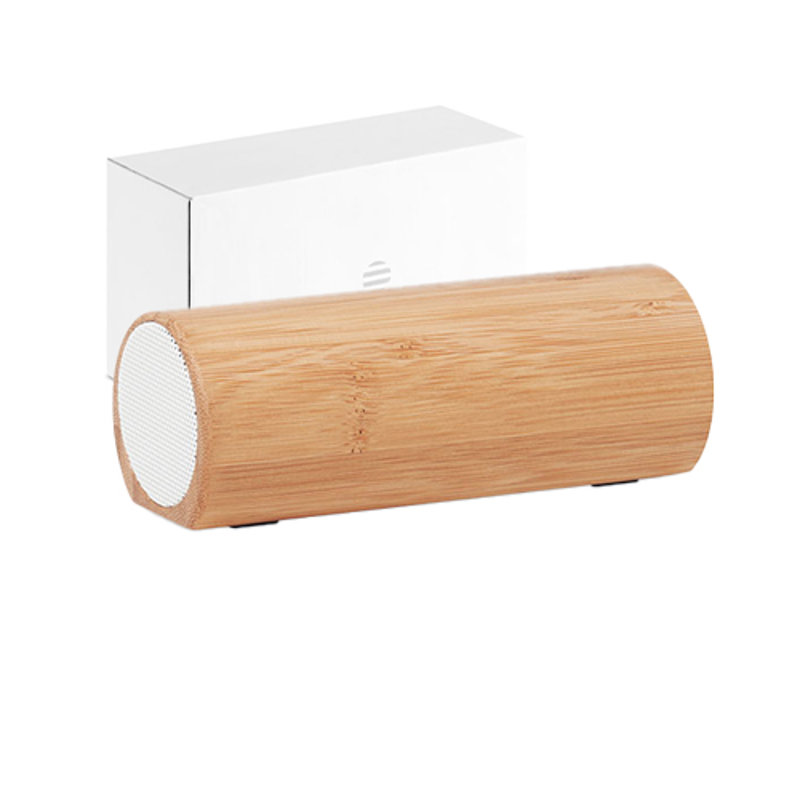 Cassa stereo Wireless 5.0 in ABS e bambù