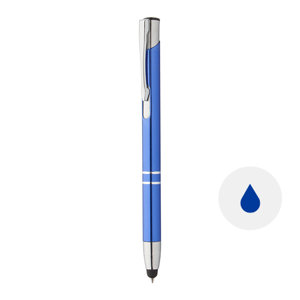 Penna a sfera in alluminio disponibile in diversi colori con punta touch e meccanismo a scatto a refill blu