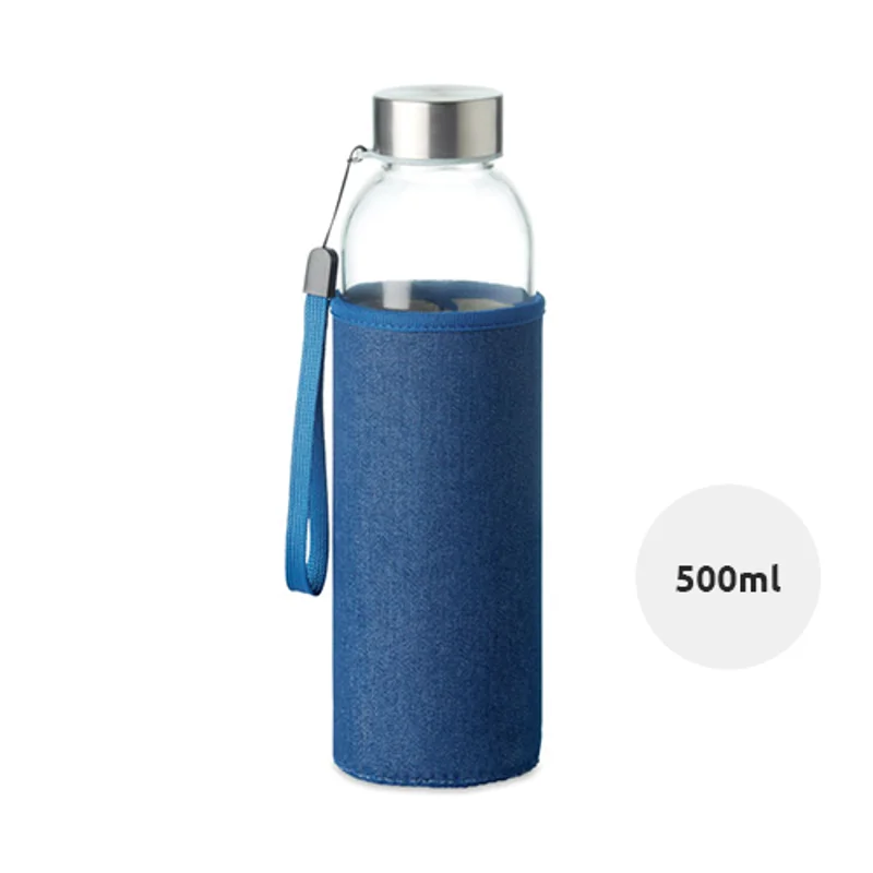 Borraccia 500 ml in vetro e copertura in neoprene