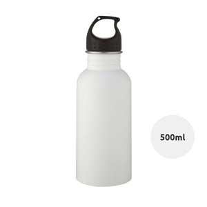 Borraccia inox da 500 ml con collo largo per ghiaccio e coperchio con manico