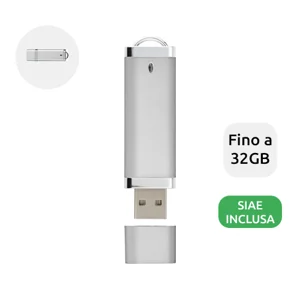 Chiavetta USB in plastica con cappuccio da 1GB a 32GB