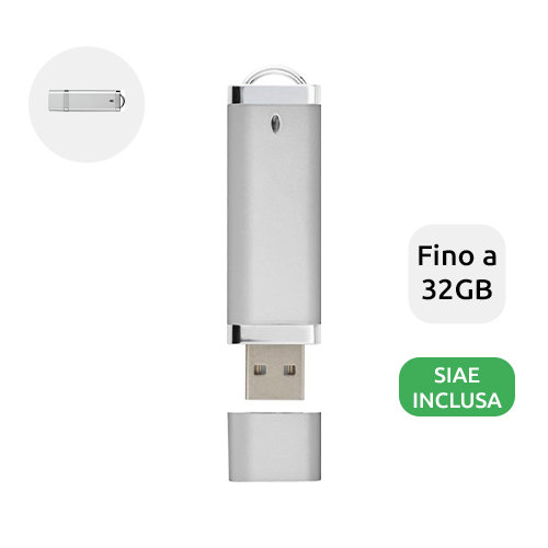Chiavetta USB in plastica con cappuccio da 1GB a 32GB