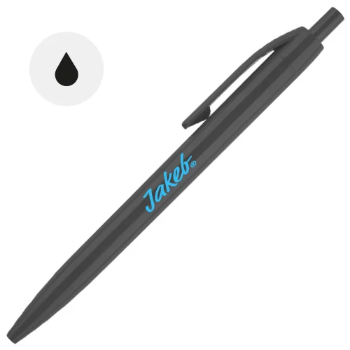 Penna a sfera in plastica colorata con meccanismo a scatto e refill nero