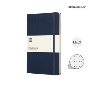 Block note Moleskine con copertina rigida e fogli puntinati color avorio 13x21cm