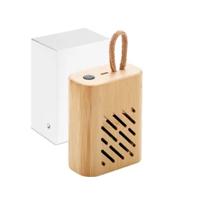 Cassa Wireless 5.0 in bambù con indicazione luminosa a LED