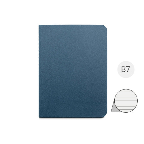 Block notes B7 con 60 pagine a righe in carta riciclata e copertina in cartone