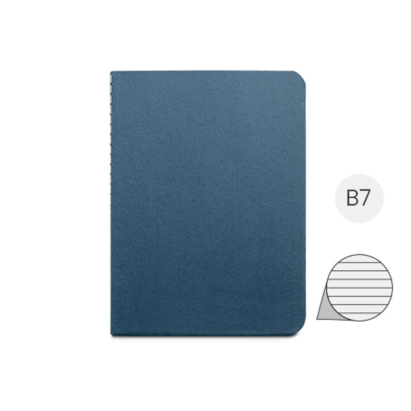 Block notes B7 con 60 pagine a righe in carta riciclata e copertina in cartone
