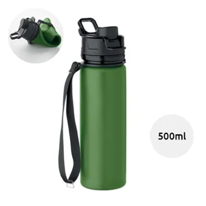 Borraccia in silicone pieghevole con coperchio a beccuccio da 500ml