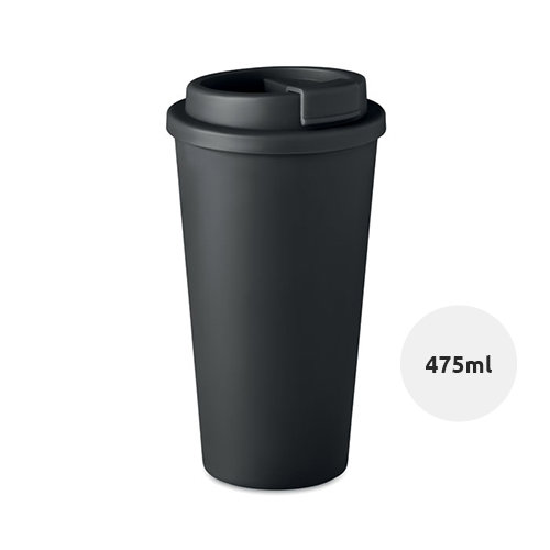 Bicchiere a doppio strato in plastica 475ml