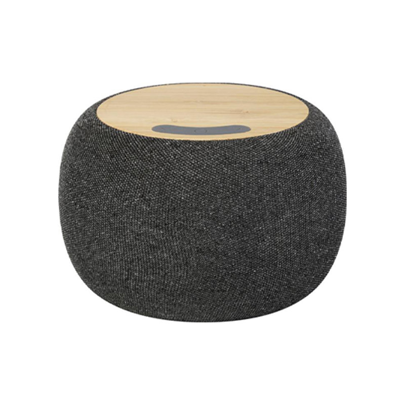 Cassa Bluetooth da 3W con stazione di ricarica wireless in bambù e tessuto riciclato