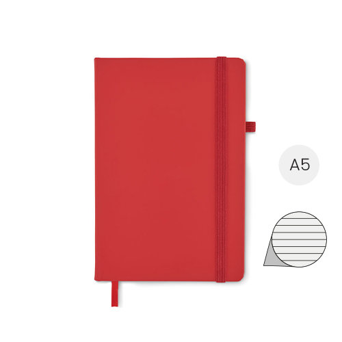 Block notes A5 con copertina rigida in PU riciclato 96 fogli pagine a righe in carta riciclata