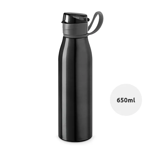 Borraccia sportiva in alluminio con coperchio e manico da 650ml