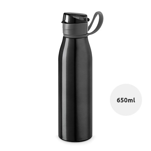Borraccia sportiva in alluminio con coperchio e manico da 650ml