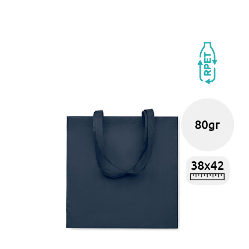 Shopper in RPET con manici lunghi da 80gr 38x42cm