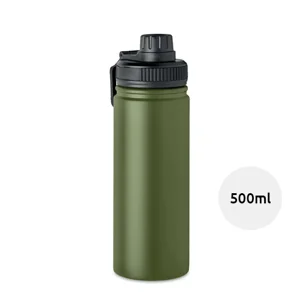 Borraccia isolata sottovuoto doppio strato in acciaio inox con tappo a sorsetto e maniglia da 500 ml