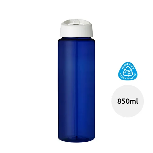 Borraccia sportiva da 850ml in plastica riciclata di alta qualità con coperchio ermetico a scatto e beccuccio