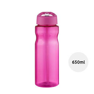Borraccia sportiva in PET riciclabile da 650ml con coperchio con beccuccio