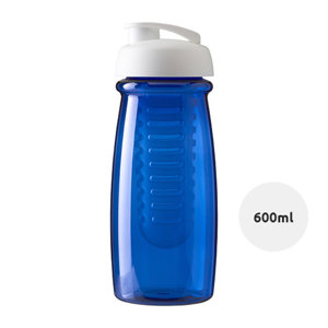 Borraccia sportiva in PET da 600 ml con coperchio a scatto e infusore