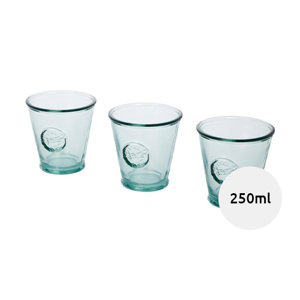 Set di 3 bicchieri in vetro riciclato da 250ml