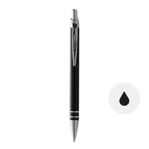 Penna in alluminio dsiponibile in vari colori con meccanismo a scatto e refill nero