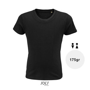 T-shirt da bambino unisex colori assortiti a girocollo taglio aderente 100% cotone biologico 175gr