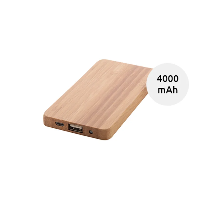 Power bank in bambù da 4000mAh