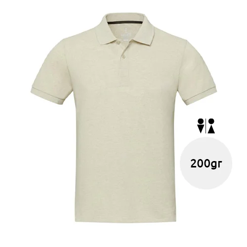 Polo unisex a maniche corte in tessuto riciclato da 200gr con sistema di tracciamento Aware