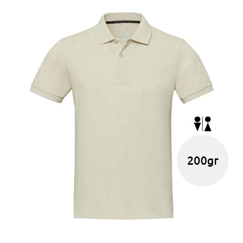 Polo unisex a maniche corte in tessuto riciclato da 200gr con sistema di tracciamento Aware