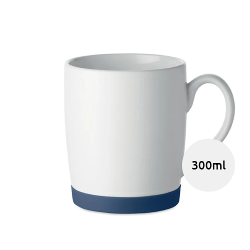 Tazza in ceramica con base in silicone da 300ml