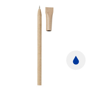 Penna a sfera in carta riciclata con capuccio refil blu