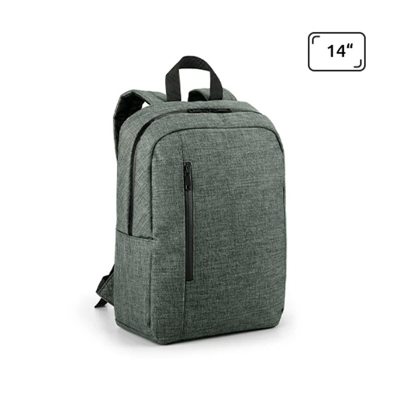 Zaino porta pc da 14'' in poliestere 600D ad alta densità con scomparto interno foderato e spallacci imbottiti