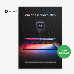 Manifesti per affissione stampati su carta Magistra Deluxe Blueback 120 gr