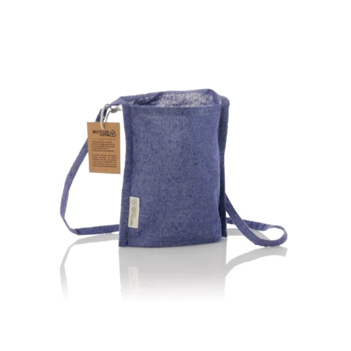 Borsa con tracolla lunga porta bicchieri in cotone riciclato