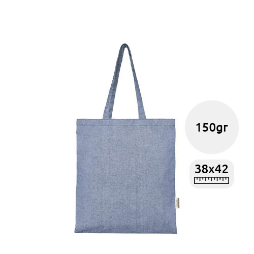 Shopper in cotone e poliestere riciclati con sistema di tracciamento Aware da 150gr 38x42cm